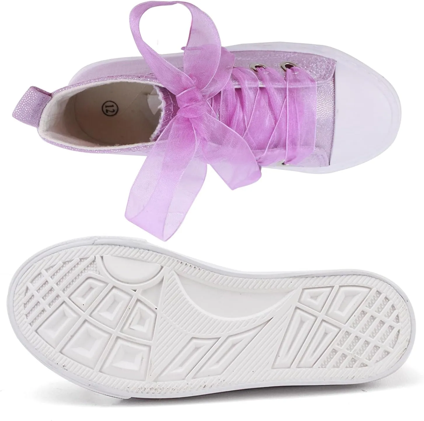 Toandon Kids Adorable Fashion High Top Casual Canvas Sneakers